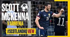 Scott McKenna powers in a header for first Scotland goal | Scotland 2-0 Armenia | #ScotlandHQ View
