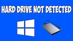 How To Fix External Hard Drive not showing up or detected in Windows 10