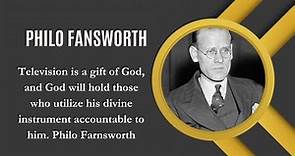 Philo Farnsworth- The First Television Transmission