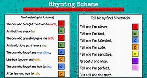 Rhyming Scheme