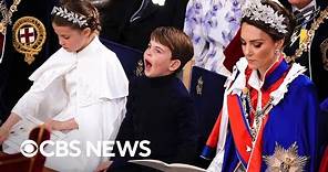 Prince Louis yawns at King Charles III's coronation ceremony