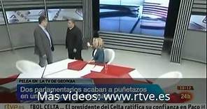 Pelea entre diputados en una televisión de Georgia
