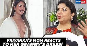Priyanka Chopra's mom Madhu Chopra reacts to her Grammy’s dress