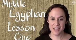 Learn to Read Middle Egyptian with Dr. Bryson: Lesson One - single-consonant hieroglyphs
