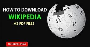 how to download wikipedia pages as pdf by technical vijay