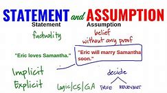 Statement and Assumption Tips and Tricks | Part 1