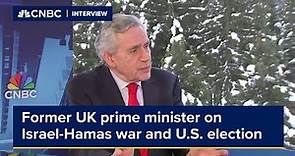 Gordon Brown on Israel-Hamas war and why he's worried about the 'threat' of another Trump presidency