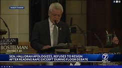 Sen. Halloran apologizes, refuses to resign