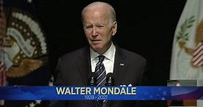 Biden Moved To Tears At Mondale Memorial