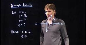 Polar Coordinate System Example | Physics with Professor Matt Anderson | M3-08
