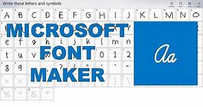 Make a font of your own handwriting using Microsoft Font Maker
