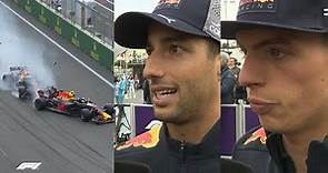 Ricciardo and Verstappen Explain Baku Crash | 2018 Azerbaijan Grand Prix