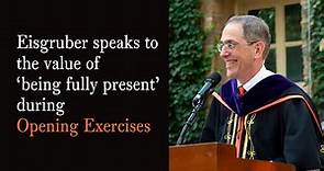 President Eisgruber speaks to the value of ‘being fully present’ during Opening Exercises