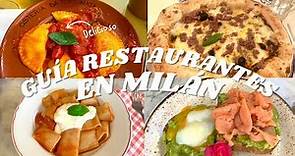DÓNDE COMER EN MILÁN | Restaurantes que no te puedes perder
