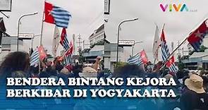 Bendera 'KKB' Berkibar di Tanah Jawa, Massa Gaungkan "Papua Merdeka"