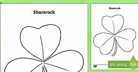 St Patrick's Day Shamrock Template