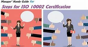 ISO 10002 | Complaint Management | ISO 10002 Certification | Complaint Management Consultant