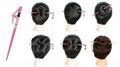 6 easy and amazing juda hairstyle with bun stick || chignon bun || chinese bun || cute hairstyles