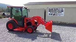 2014 Kubota B3350 Compact Tractor Loader Belly Mower Cab Heat Air Nice For Sale