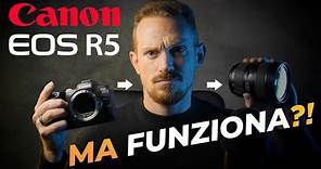 CANON R5 lenti EF con anello adattatore | Canon EF24-70mm f/2.8 L USM II su Mirrorless full frame