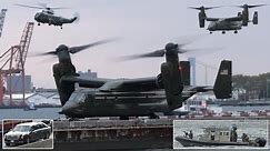 President Biden's helicopters land in New York | Gun boats, SWAT teams & heavy security 🇺🇸