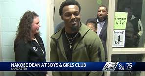Nakobe Dean visits Boys and Girls Club