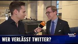 Findet Fabian Köster Abgeordnete, die ihren Twitteraccount löschen? | heute-show vom 11.11.2022