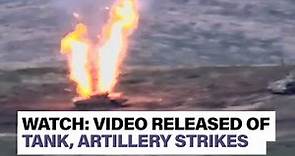 See tanks destroyed, soldiers dodge airstrikes in harrowing footage