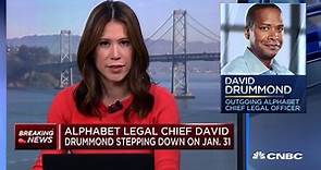 Alphabet legal chief David Drummond will step down on January 31