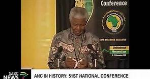 ANC IN HISTORY I Former President Nelson Mandela address delegates at the 51st National Conference