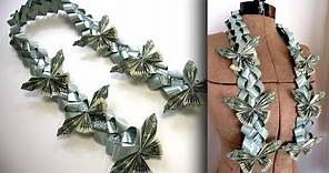 How to Make a Money Butterfly Lei for Graduation - Tutorial