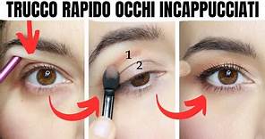 Trucco occhi incappucciati semplice e rapido. Makeup a fin di bene per alluvione in Emilia-Romagna