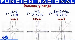 Dominio y rango función Racional | Introducción @MatematicasprofeAlex
