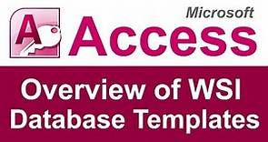 Overview of Microsoft Access Database Templates