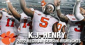 K.J. Henry Regular Season Highlights | Clemson DL