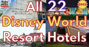 Walt Disney World Resorts Overview - ALL DISNEY HOTELS - 2022 - Orlando, Florida