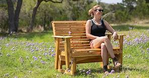 DIY Outdoor Wooden Bench Glider