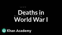Deaths in World War I | The 20th century | World history | Khan Academy