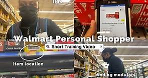 Walmart Personal Shopper | Short Training Video | Tips, Item Locations, Finding Modulars