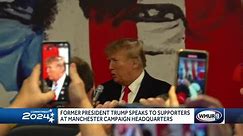 Former President Donald Trump acknowledges DeSantis endorsement while in Manchester