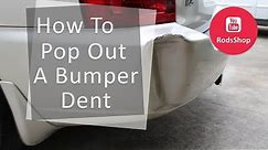 How to pop out a dent in a rubber bumper