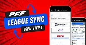 PFF ESPN Fantasy League Sync (Step 1: Download)