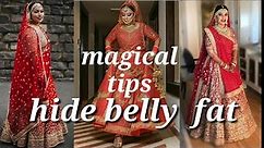4 Tips To Hide Your Belly Fat||hide belly fat in lehenga #stylingtips#plussizelehengastyle