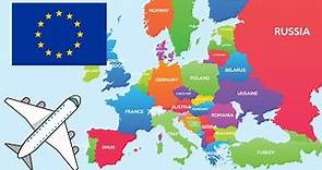PAÍSES DE EUROPA y sus capitales👉Mapa de los países europeos/🇪🇺✈️