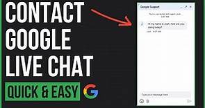 How to Contact Google Support Live Chat! (NEW)