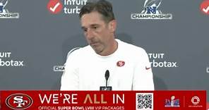 49ers Kyle Shanahan reacts to wild NFC Championship game win over Lions