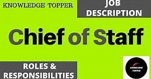 Chief of Staff Job Description | Chief of Staff Roles and Responsibilities