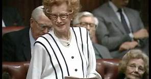 Barbara Castle Maiden Speech in the House of Lords 14 November 1990