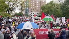 Pro-Palestinian protesters move through Washington, D.C.