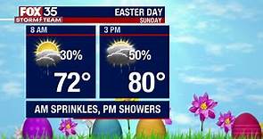 TIMELINE: Rain expected around Orlando and Central Florida over Easter weekend